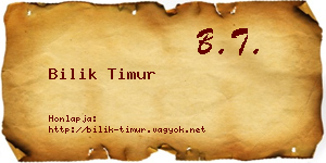 Bilik Timur névjegykártya